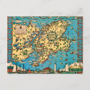 Carte postale illustrée du cap Ann