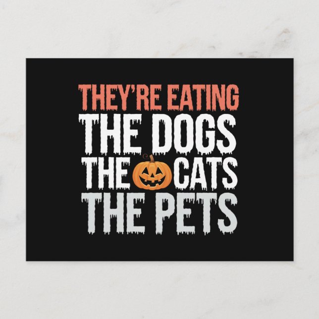 Carte Postale Ils Mangent Les Chiens Les Chats Les Animaux De Co (Devant)