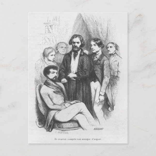 Carte Postale Ils ont compris son manque d'argent (Devant)