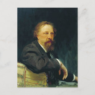 Carte Postale Ilya Repin- Portrait de l'écrivain Aleksey Tolstoï