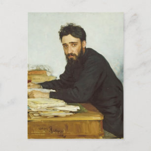 Carte Postale Ilya Repin- Portrait de l'écrivain Vsevolod Garshi