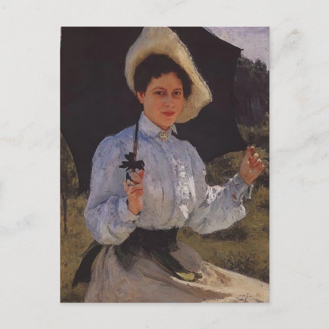 Carte Postale Ilya Repin- Portrait de Nadejda Repina (Devant)