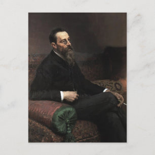 Carte Postale Ilya Repin- Portrait du compositeur Nikolay -Korsa