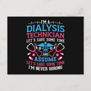 Carte Postale I'm A Dialysis Technician Nephrology Dialysis Tech