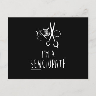 Carte Postale IM A Sewciopath Drôle Humour de couture