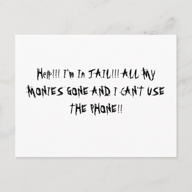 Carte Postale Im En Prison J/K (Devant)