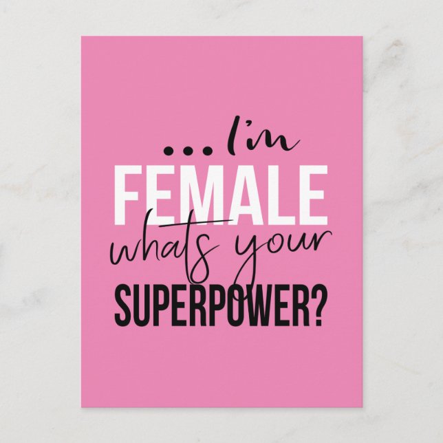 Carte Postale Im Female Whats Your Superpower (Devant)