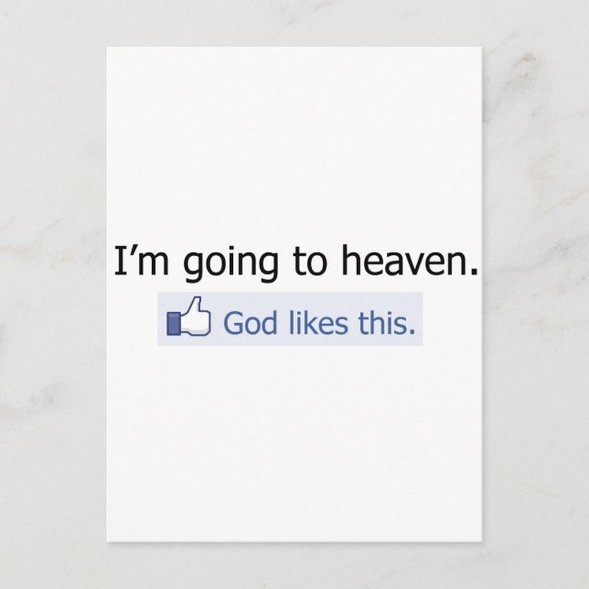 Carte Postale I'm going to heaven (Devant)