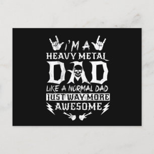 Carte Postale IM Un Papa En Métal Lourd Comme Un Papa Rock Norma