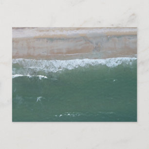 Carte Postale Image aérienne Green Ocean Water & Sandy Beach