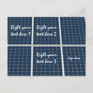 Carte Postale Image amusante d'un panneau solaire