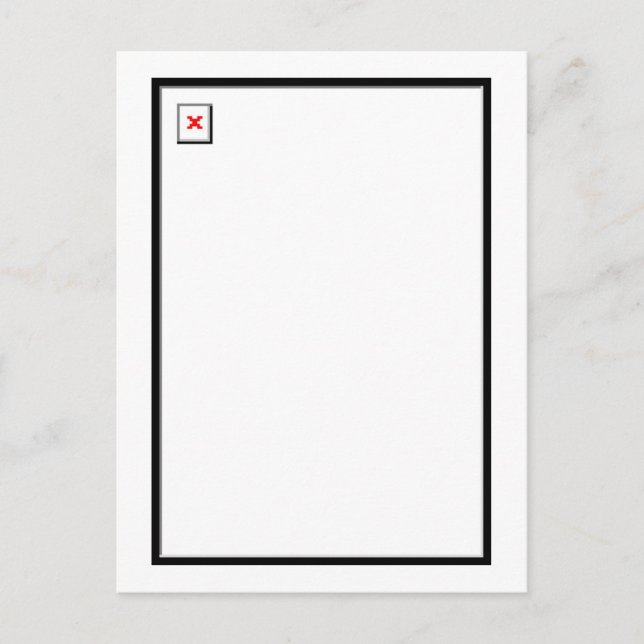 Carte Postale Image cassée (Devant)