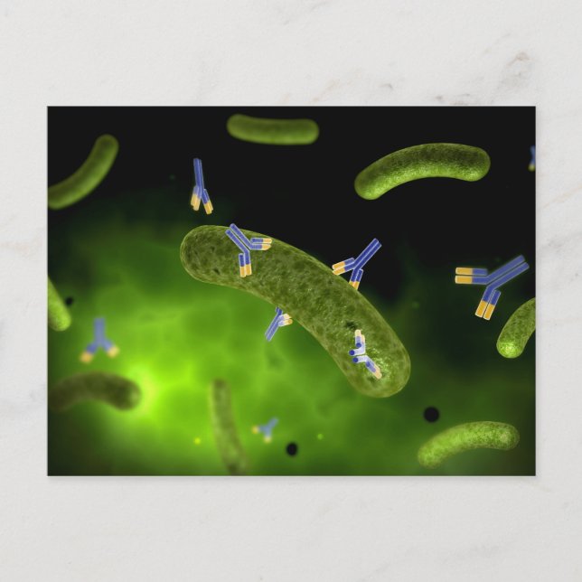 Carte Postale Image Conceptuelle Des Bactéries De Tuage D'Antibe (Devant)