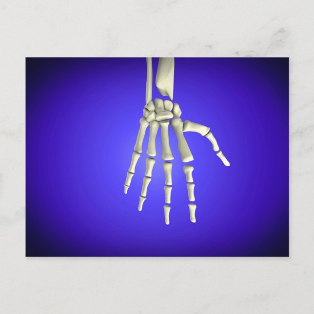 Carte Postale Image Conceptuelle Des Os Dans La Main Humaine 2 (Devant)