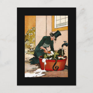 Carte Postale Image de l'homme en fer-blanc vintage