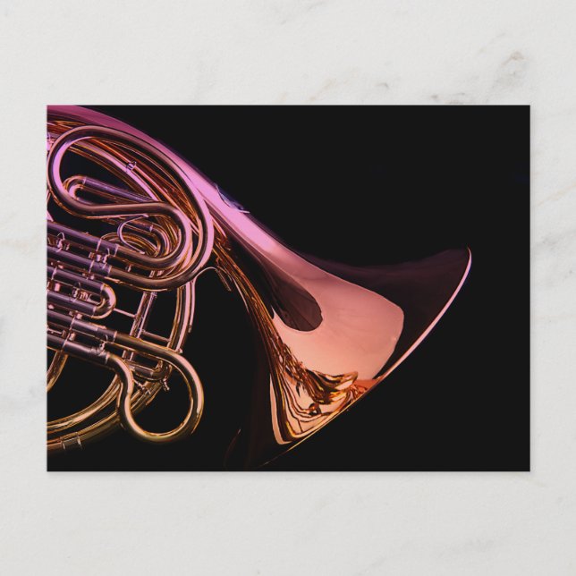 Carte Postale Image de l'instrument de musique de la Corne franç (Devant)
