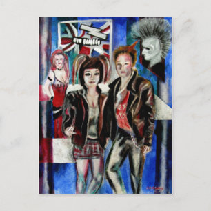 Carte Postale image de mode rock punk