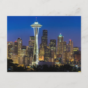 Carte Postale Image de Seattle Skyline le matin.