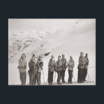 Carte Postale Image de ski vintage, Excursion ski pour dames<br><div class="desc">Image de ski vintage photo de ski Vintage,  Excursion ski pour dames</div>