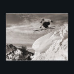 Carte Postale Image de ski vintage, Sauts ensemble<br><div class="desc">Image de ski vintage Image de ski Vintage,  Sauts ensemble</div>