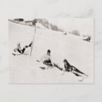 Image de ski vintage, Tumbling down