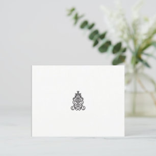 Carte Postale image en noir et blanc d'un design orné