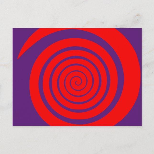 Carte Postale image hypnotique rouge (Devant)