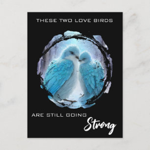 Carte Postale *~* Image PHOTO Oiseaux de l'amour AP54 Anniversai