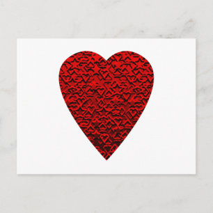 Carte Postale Image Rouge-Coeur Lumineux.
