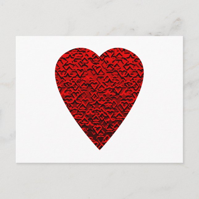 Carte Postale Image Rouge-Coeur Lumineux. (Devant)