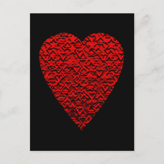 Carte Postale Image Rouge-Coeur Lumineux.