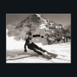 Carte Postale Image ski vintage, course Lauberhorn<br><div class="desc">Image de ski vintage image de ski Vintage,  course Lauberhorn</div>