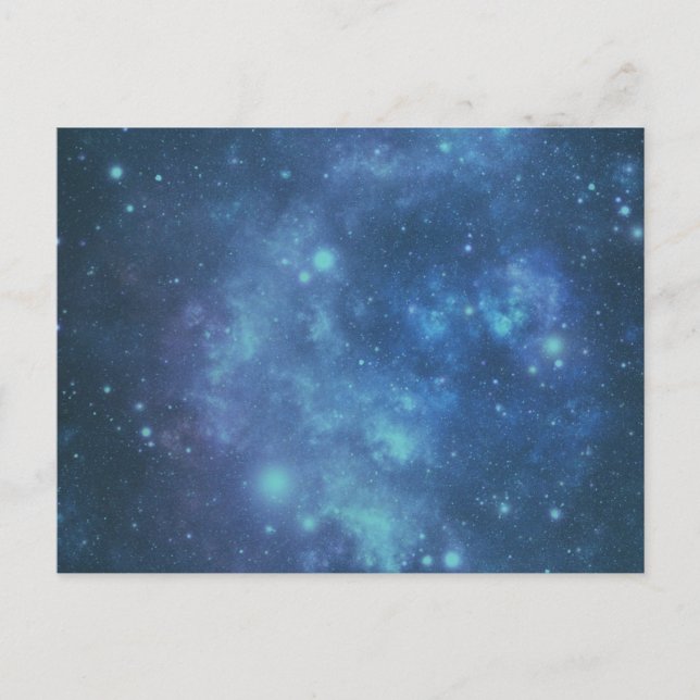 Carte Postale Image spatiale bleue et violette (Devant)