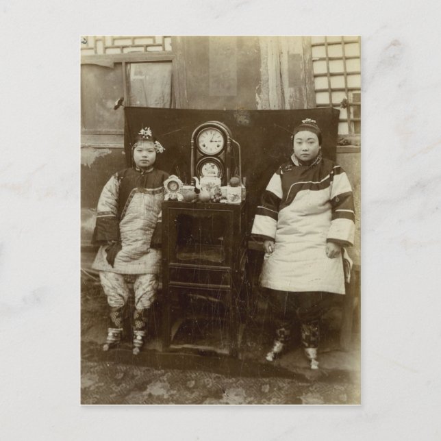 Carte Postale Image vintage, thé chinois filles (Devant)