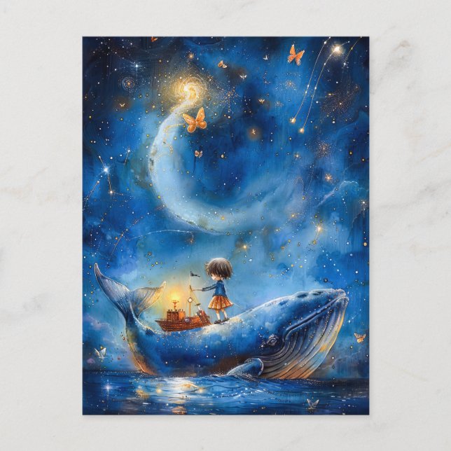 Carte Postale Imaginaire baleine (Devant)