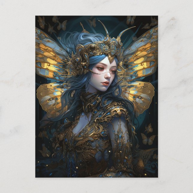 Carte Postale Imaginaire Blue Gold Fairy (Devant)
