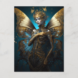 Carte Postale Imaginaire Blue Gold Fairy