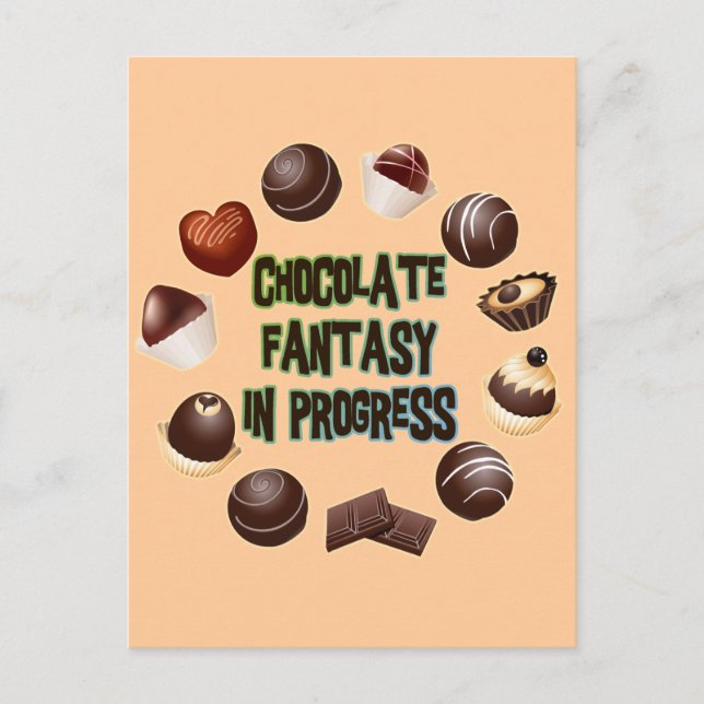 CARTE POSTALE IMAGINAIRE CHOCOLAT EN COURS (Devant)