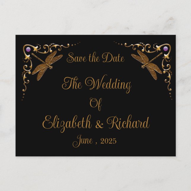 Carte Postale Imaginaire Fairy Tale Wedding Enregistrer la date (Devant)