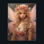 Carte postale Imaginaire Fée Magique Et Rose<br><div class="desc">Magnifiquement illustrée carte postale d'art,  parfaite pour l'envoi de messages traditionnels.</div>