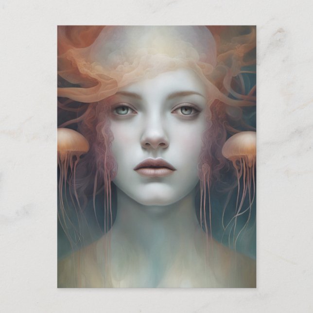 Carte Postale Imaginaire femme méduse (Devant)