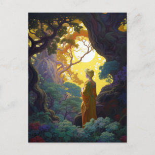 Carte Postale Imaginaire Forêt forestière Paysage Art