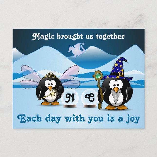 Carte Postale Imaginaire Glacier Penguins Assistant Fairy Crysta (Devant)