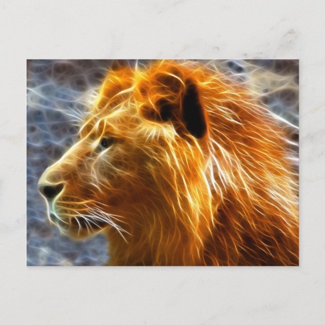 Carte postale imaginaire Lion (Devant)