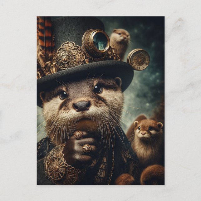 Carte Postale Imaginaire Otter Steampunk (Devant)