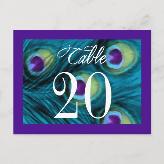 Carte Postale Imaginaire Peacock violet et Turquoise (Devant)