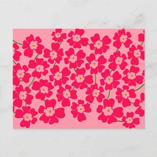 Carte Postale Imaginaire rose magenta puissance (Devant)