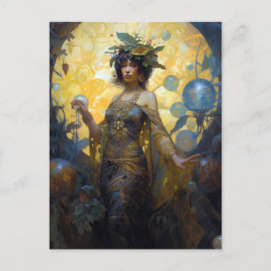 Carte Postale Imaginaire Sorcière Magie Imaginaire