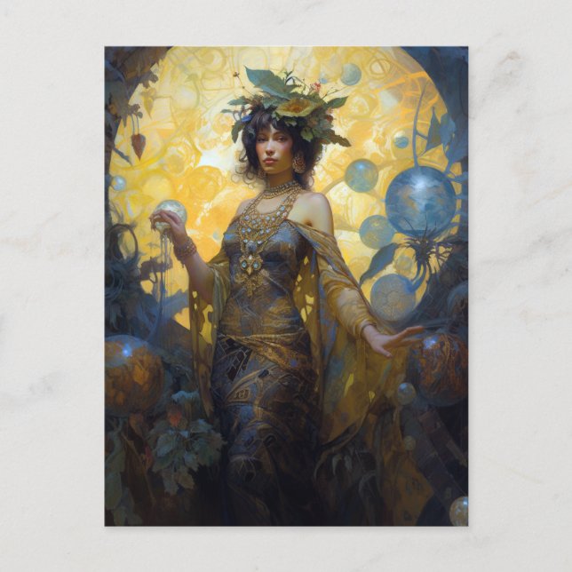 Carte Postale Imaginaire Sorcière Magie Imaginaire (Devant)