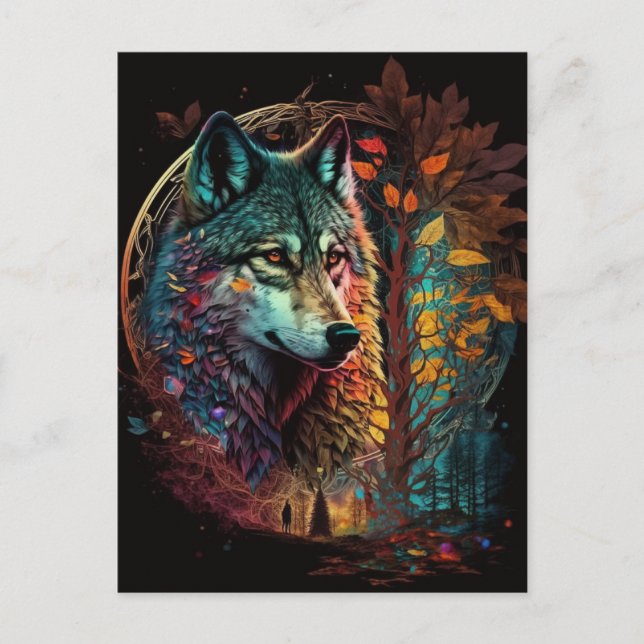 Carte Postale Imaginaire surréaliste Wolf (Devant)